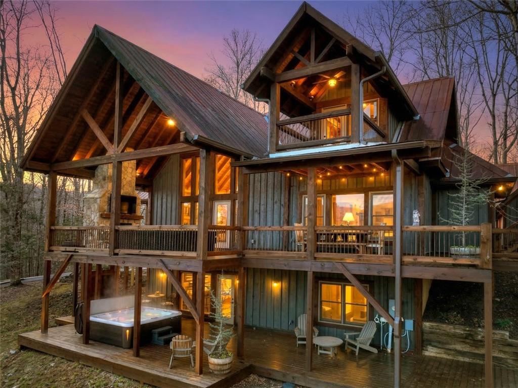 a view of an chairs and table in the balcony