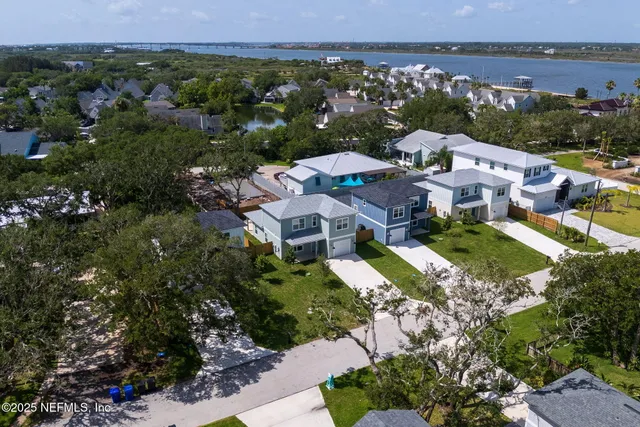 an aerial view of multiple house