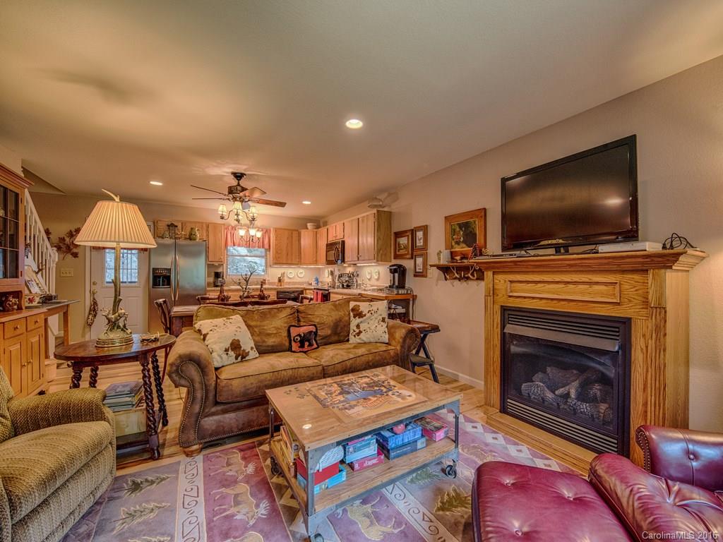 541 Chinquapin Road Canton, NC 28716 - Photo 7 of 23 a living room with furniture a flat screen tv and a fireplace