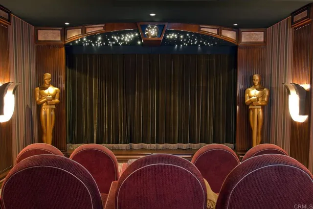 a view of a balcony with furniture