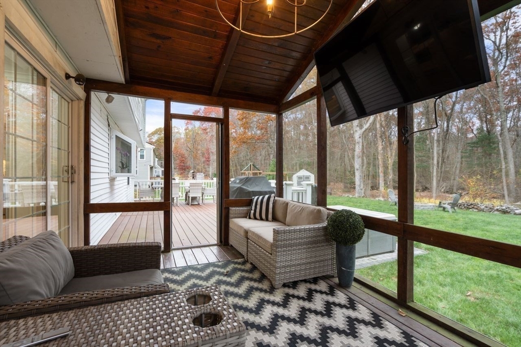 52 Condor Road Sharon, MA 02067 - Photo 30 of 36 a living room with furniture and a floor to ceiling window