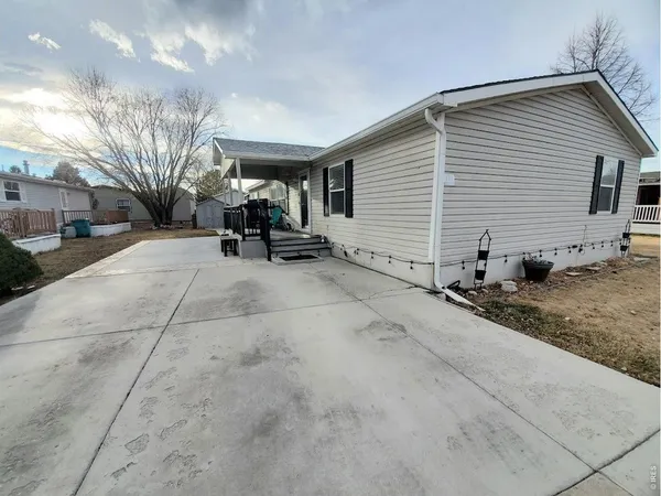 a view of a house with a patio