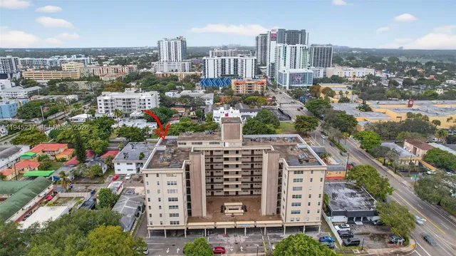 an aerial view of a city