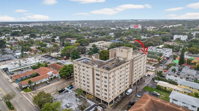 a view of a city with tall buildings