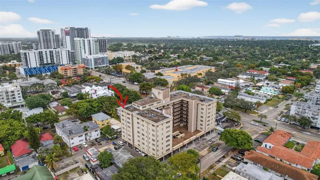 an aerial view of multiple house