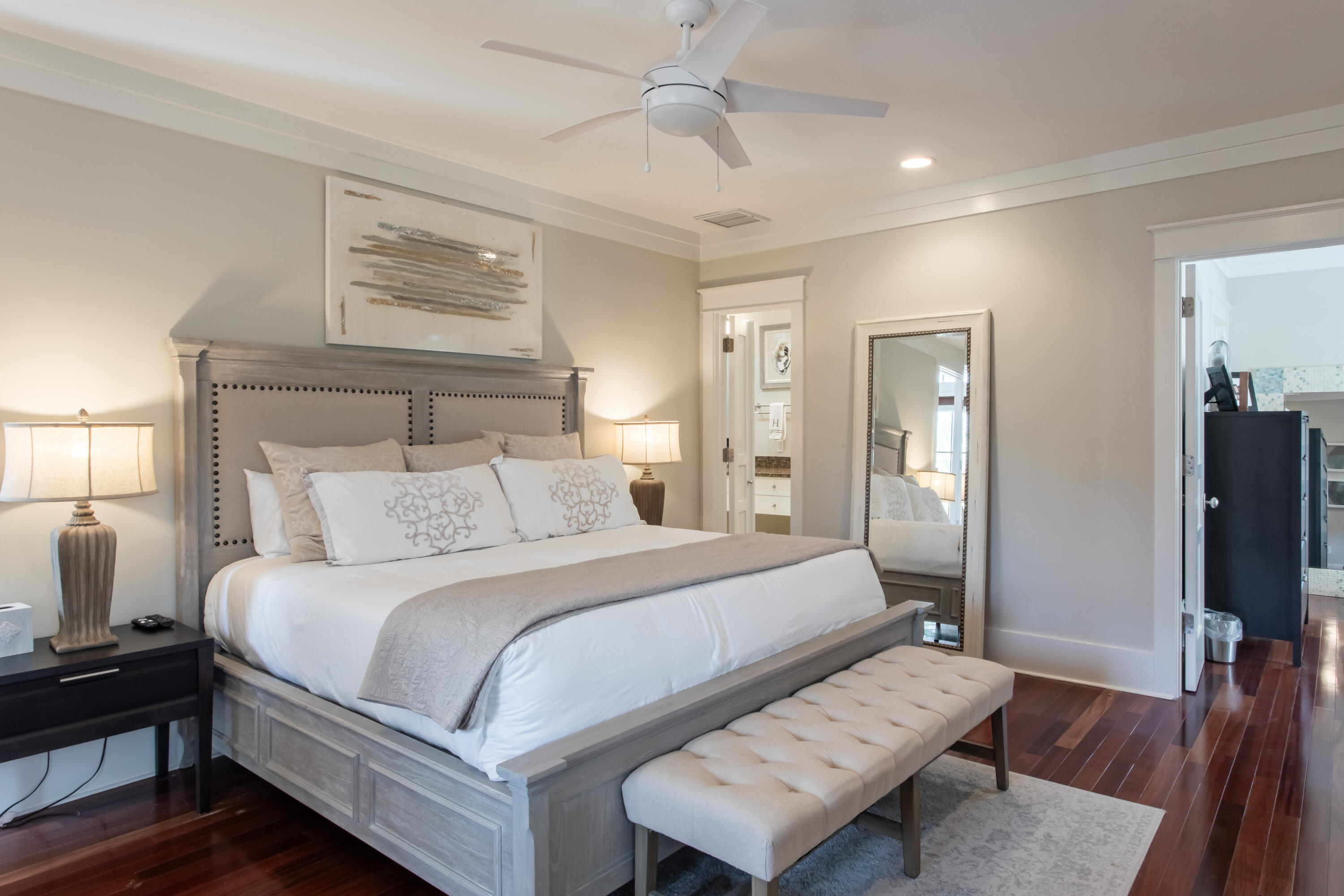 175 Rue Martine Miramar Beach, FL 32550 - Photo 12 of 23 a bedroom with a bed and wooden floor