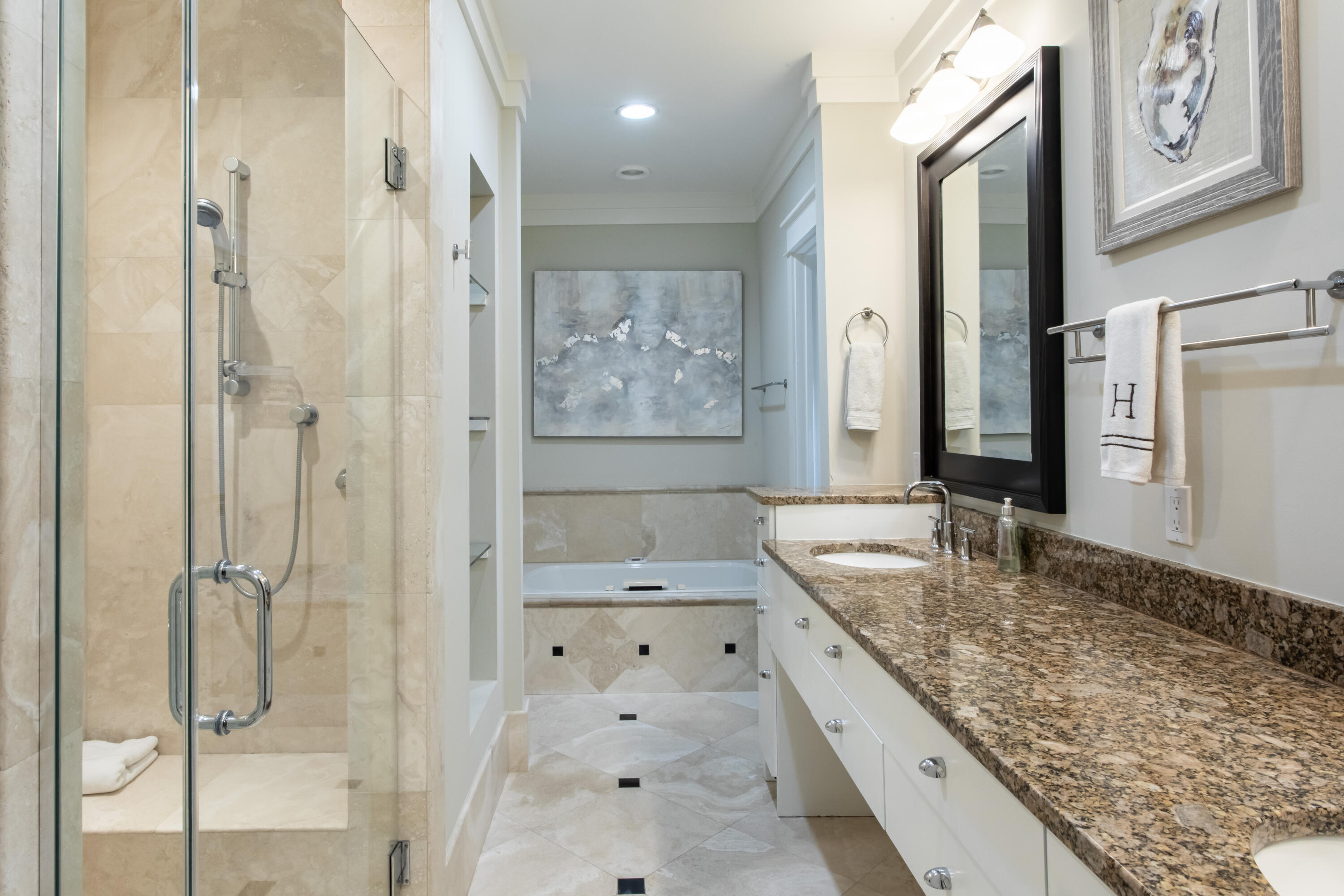 175 Rue Martine Miramar Beach, FL 32550 - Photo 14 of 23 a bathroom with a granite countertop tub sink and mirror