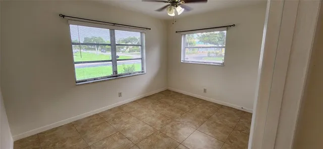 an empty room with a window