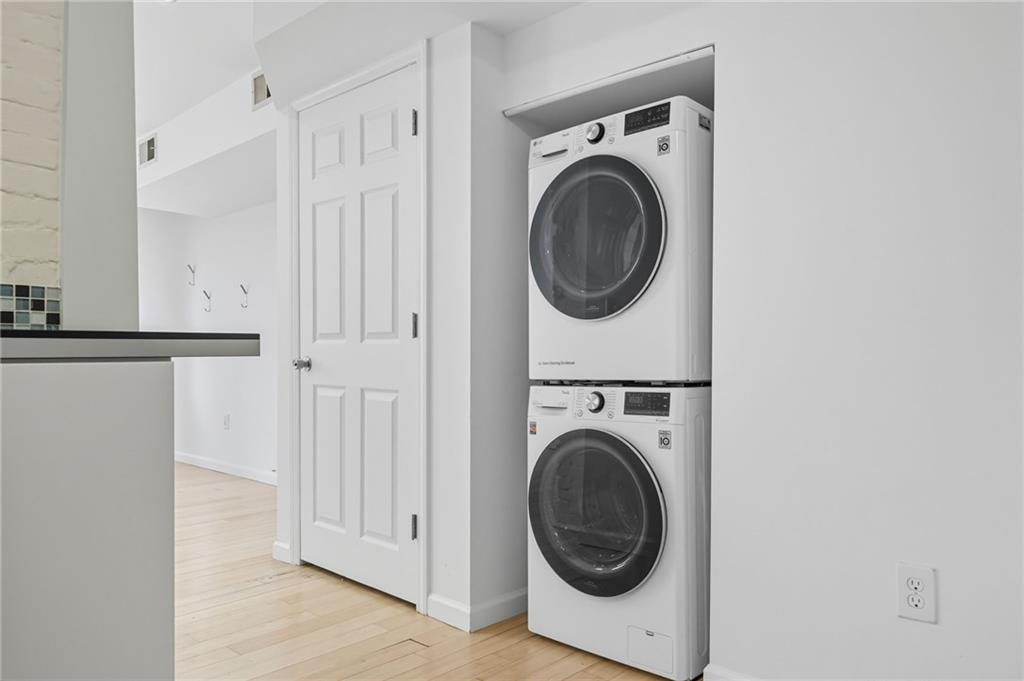 1824 Fox Way Pittsburgh, PA 15203 - Photo 16 of 49 a view of a hallway with washer and dryer