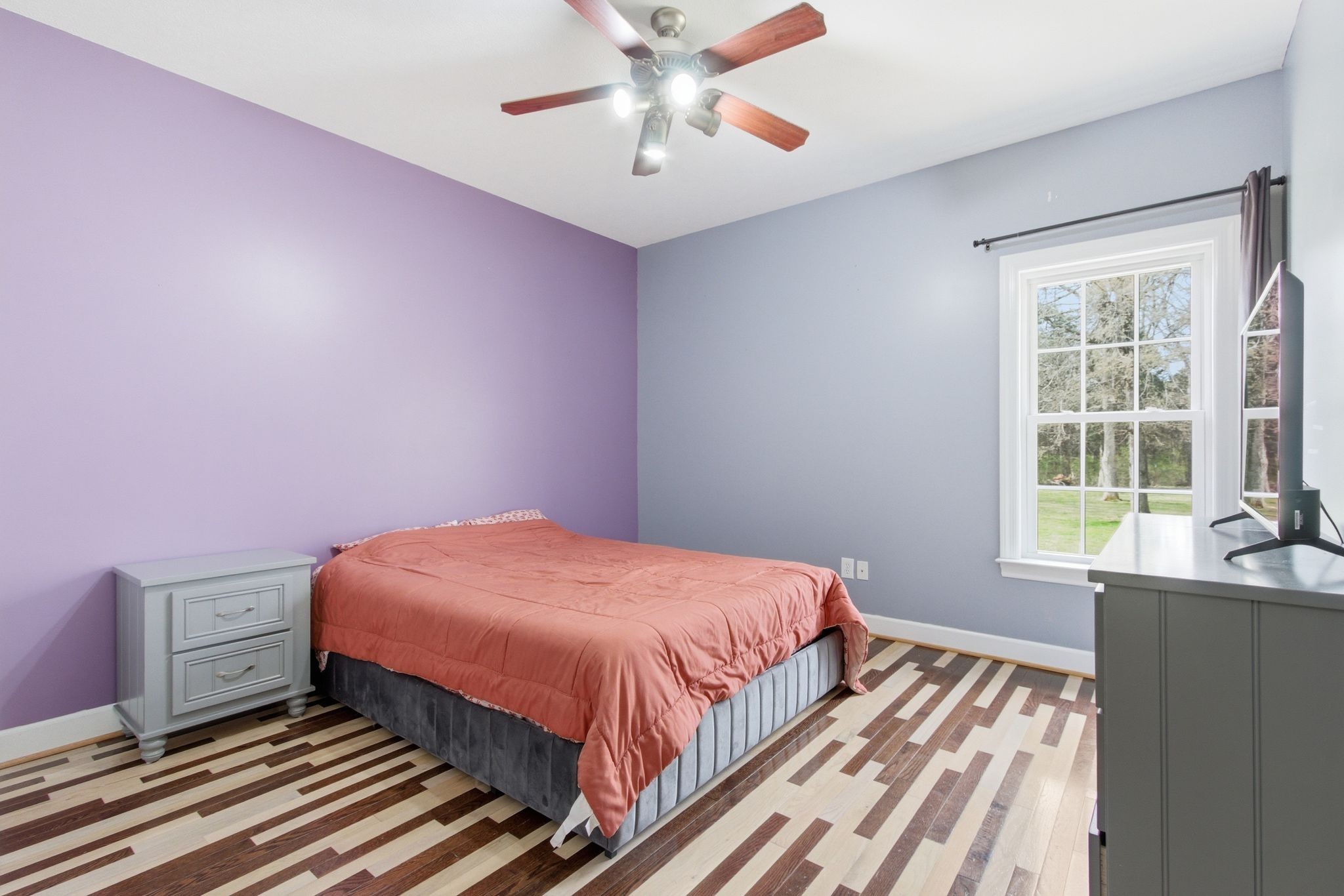 2320 Snake Town Road Chapel Hill, TN 37034 - Photo 28 of 48 a bedroom with a bed and a chandelier