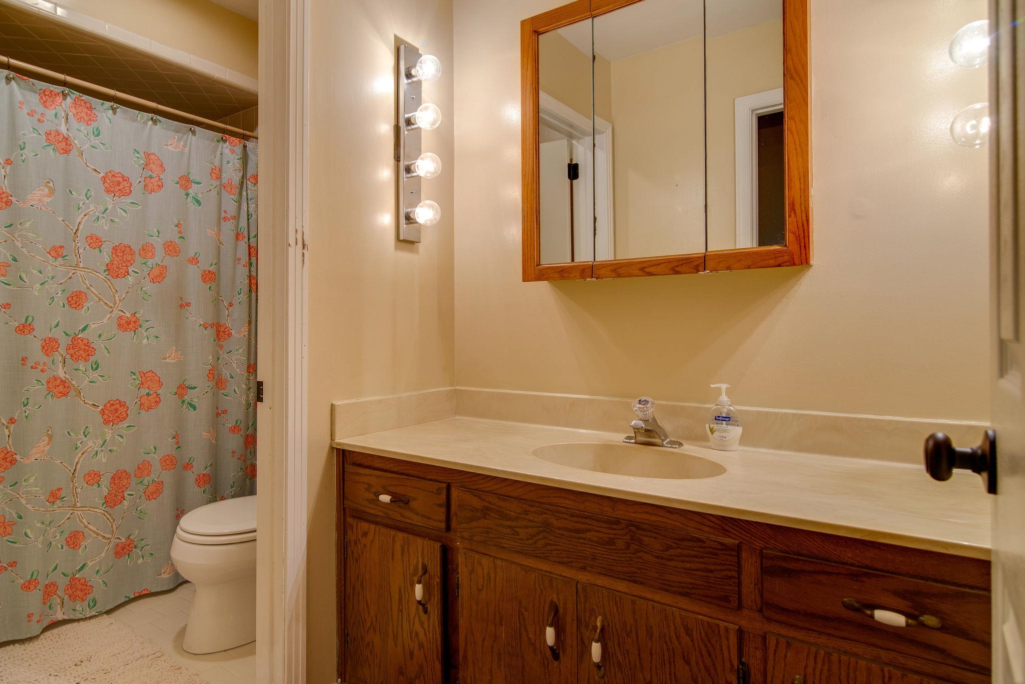 844 Fitzpatrick Road Nashville, TN 37214 - Photo 22 of 28 Guest/hall bath with lots of counter space and hardwood cabinets.