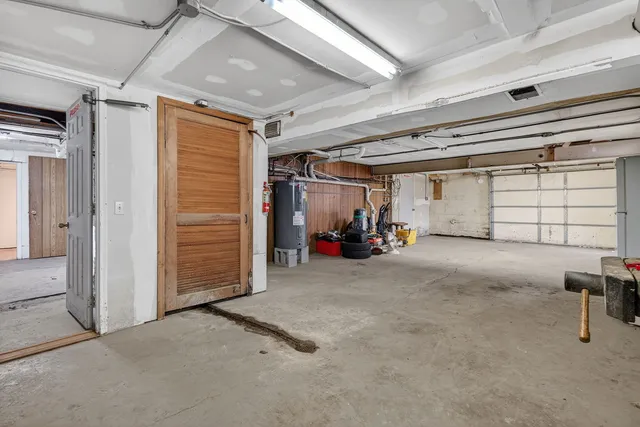 an empty room with closet