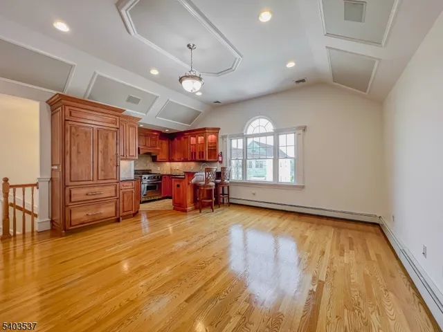 a room with furniture and a large window