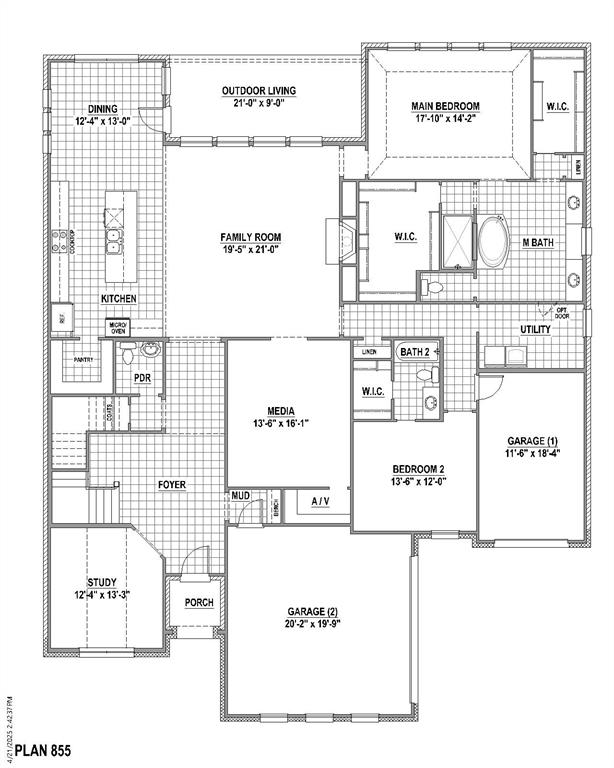 790 White Sage Road Haslet, TX 76052 - Photo 3 of 4 1st Level Floor plan