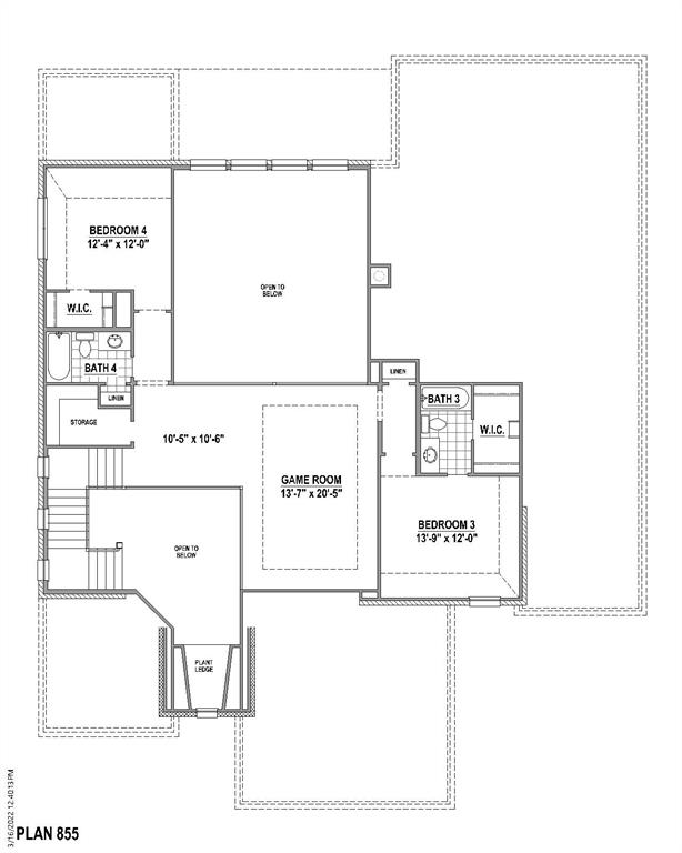 790 White Sage Road Haslet, TX 76052 - Photo 4 of 4 2nd Level Floor plan