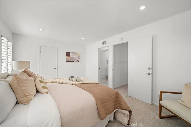 an aerial view of a house with outdoor space