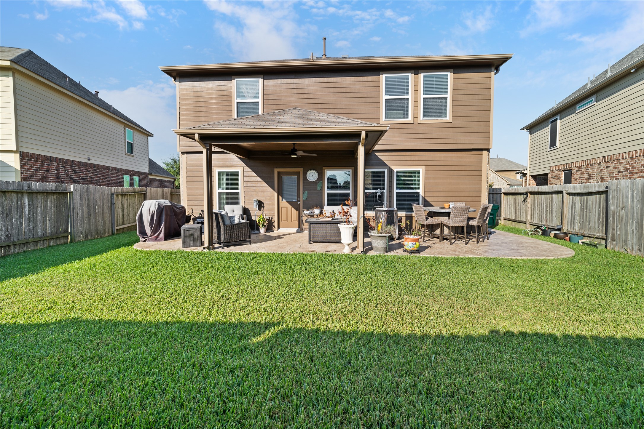 14906 Rustler Gate Lane Cypress, TX 77433 - Photo 30 of 30 a view of a backyard and a patio