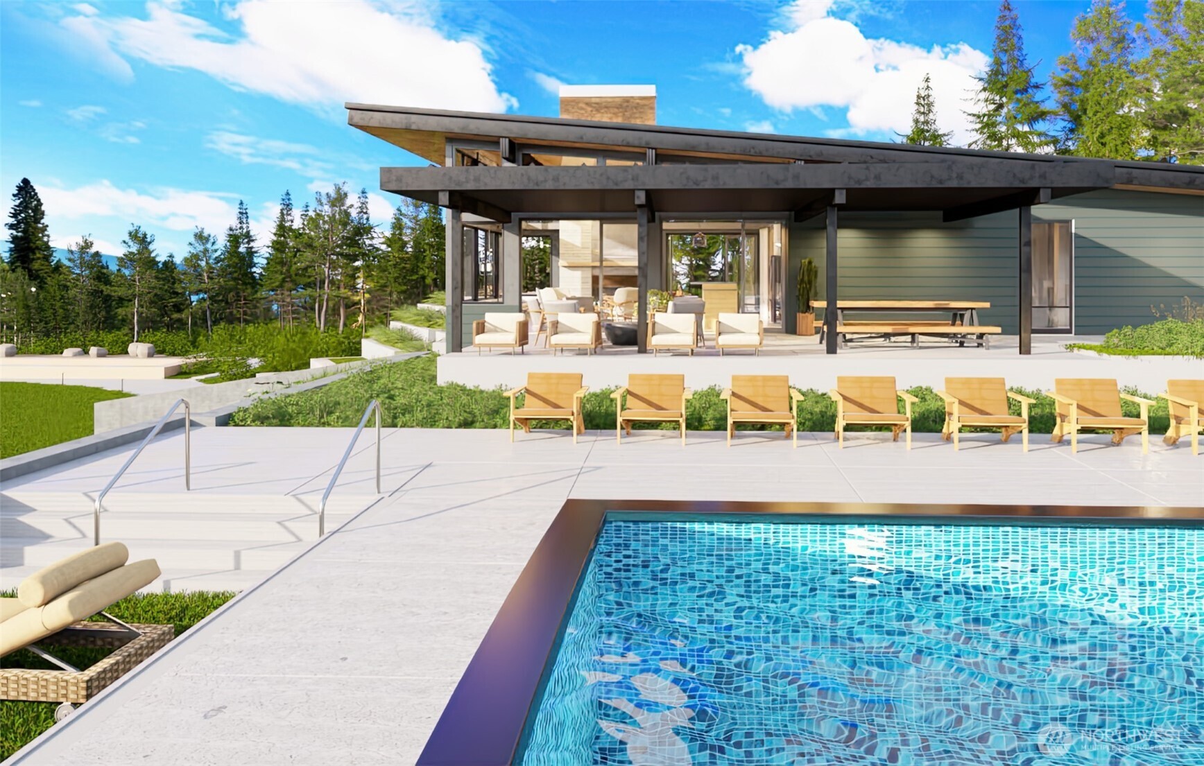 1721 Forest Ridge Drive Cle Elum, WA 98922 - Photo 30 of 33 a view of a swimming pool with an outdoor seating area