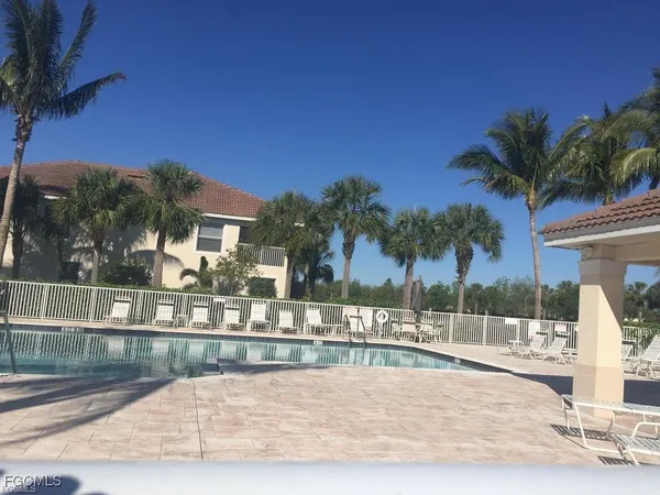 a blue and white top of a kitchen