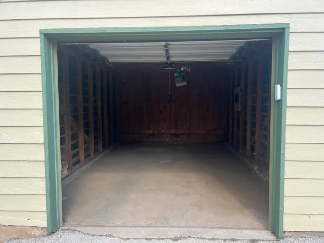 a front view of a house with patio