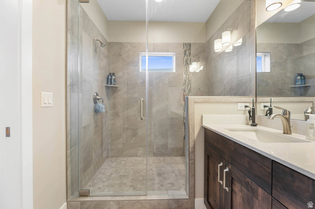 4527 North Seven Bridges Road Eden, UT 84310 - Photo 22 of 65 Full bath with vanity and a shower stall