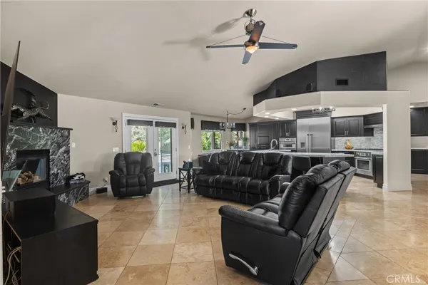 a bathroom with a double vanity sink and mirror