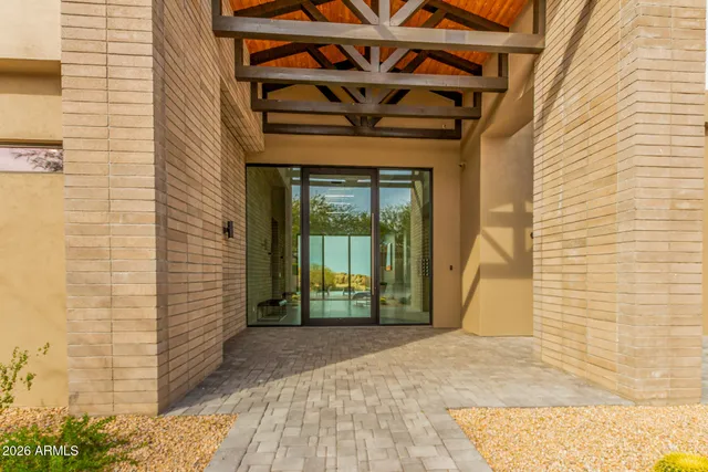 a view of a door of the house