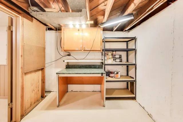 a room with storage and utility