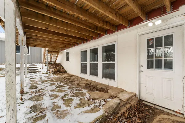 a view of a backyard of a house