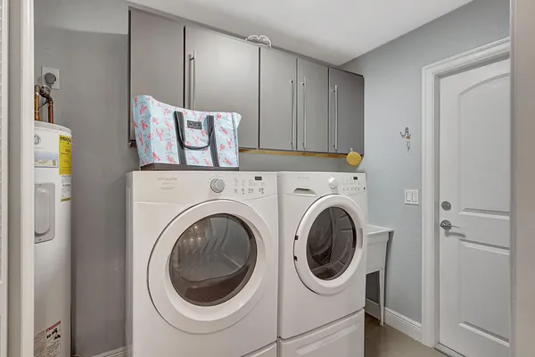 a view of a dining area with furniture and a window