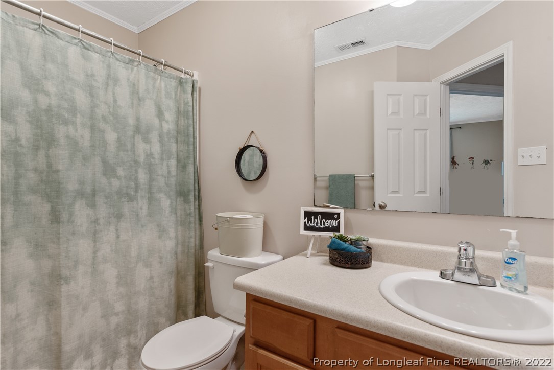 191 Quarry Lane Raeford, NC 28376 - Photo 36 of 42 a bathroom with a sink toilet and mirror