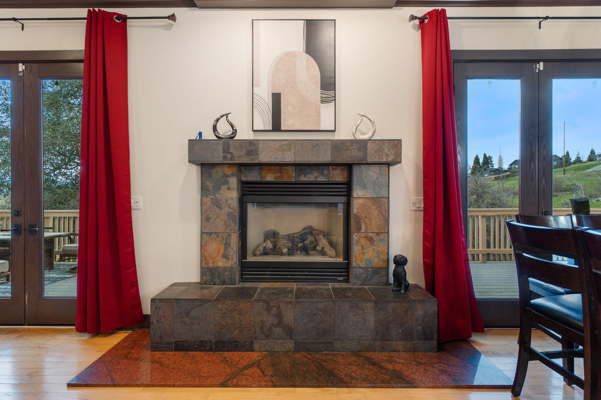 3360 Stanford Drive Redding, CA 96003 - Photo 12 of 56 a living room with furniture and a fireplace