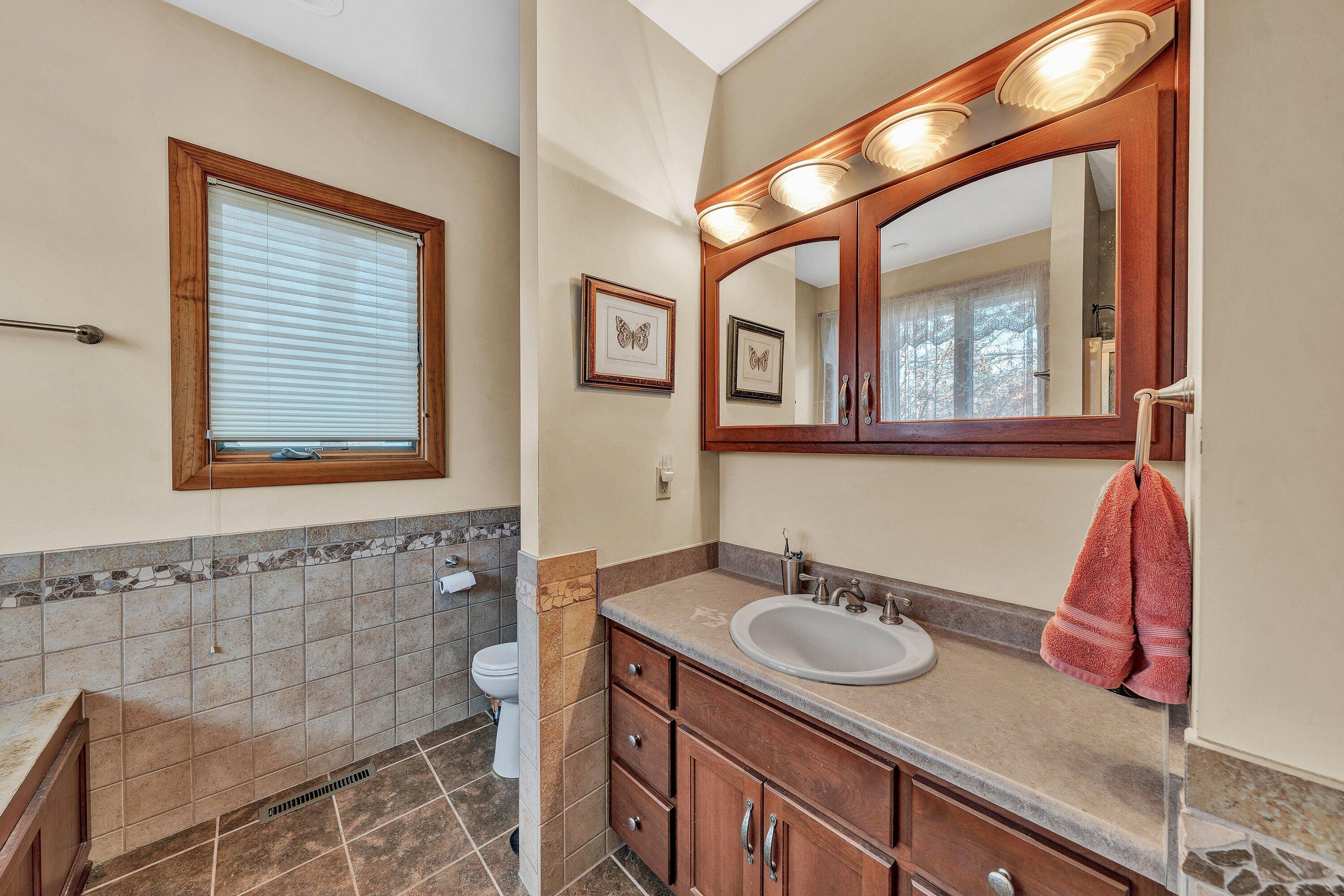 23 Waterpoint Court Moneta, VA 24121 - Photo 20 of 38 a bathroom with a sink and a mirror