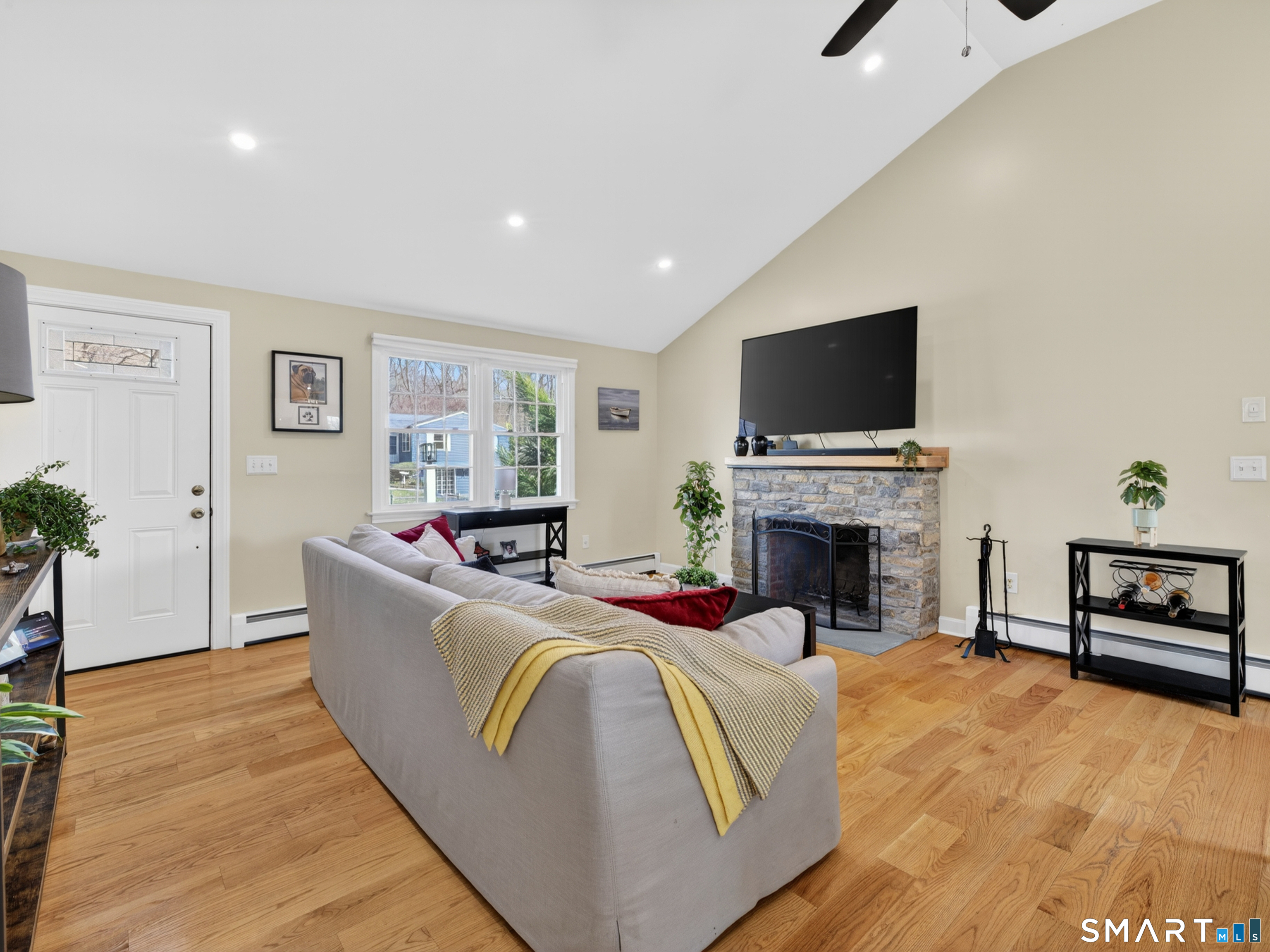 41 Sunnybrook Lane Clinton, CT 06413 - Photo 9 of 41 LR with Wood Burning Fireplace