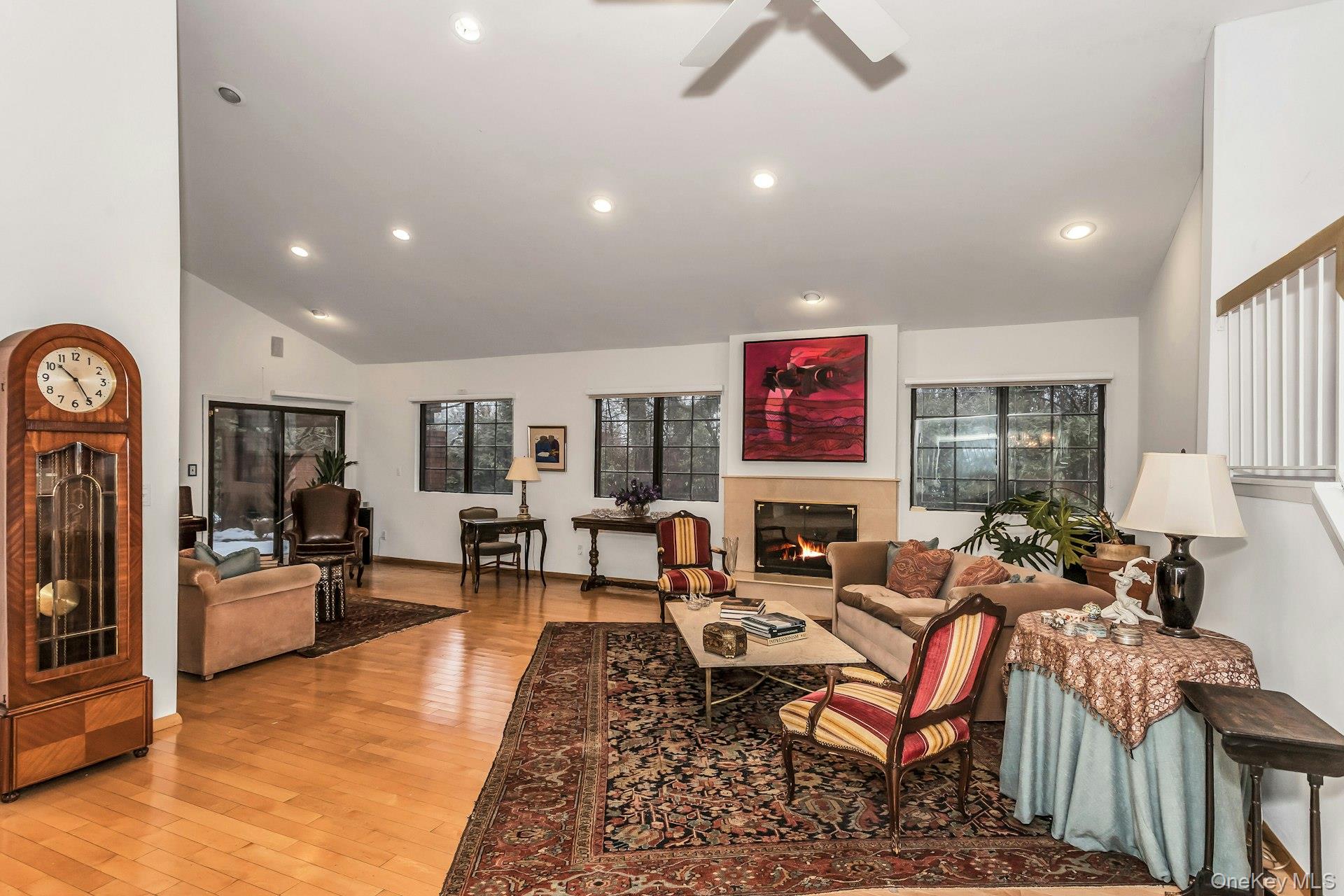 232 Linnet Court Manhasset, NY 11030 - Photo 5 of 28 a living room with fireplace furniture and a rug
