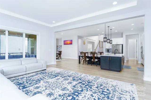 a living room with furniture and a couch