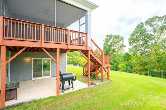 a view of an outdoor space and swimming pool