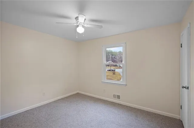 an empty room with a window