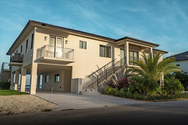 a house view with a seating space