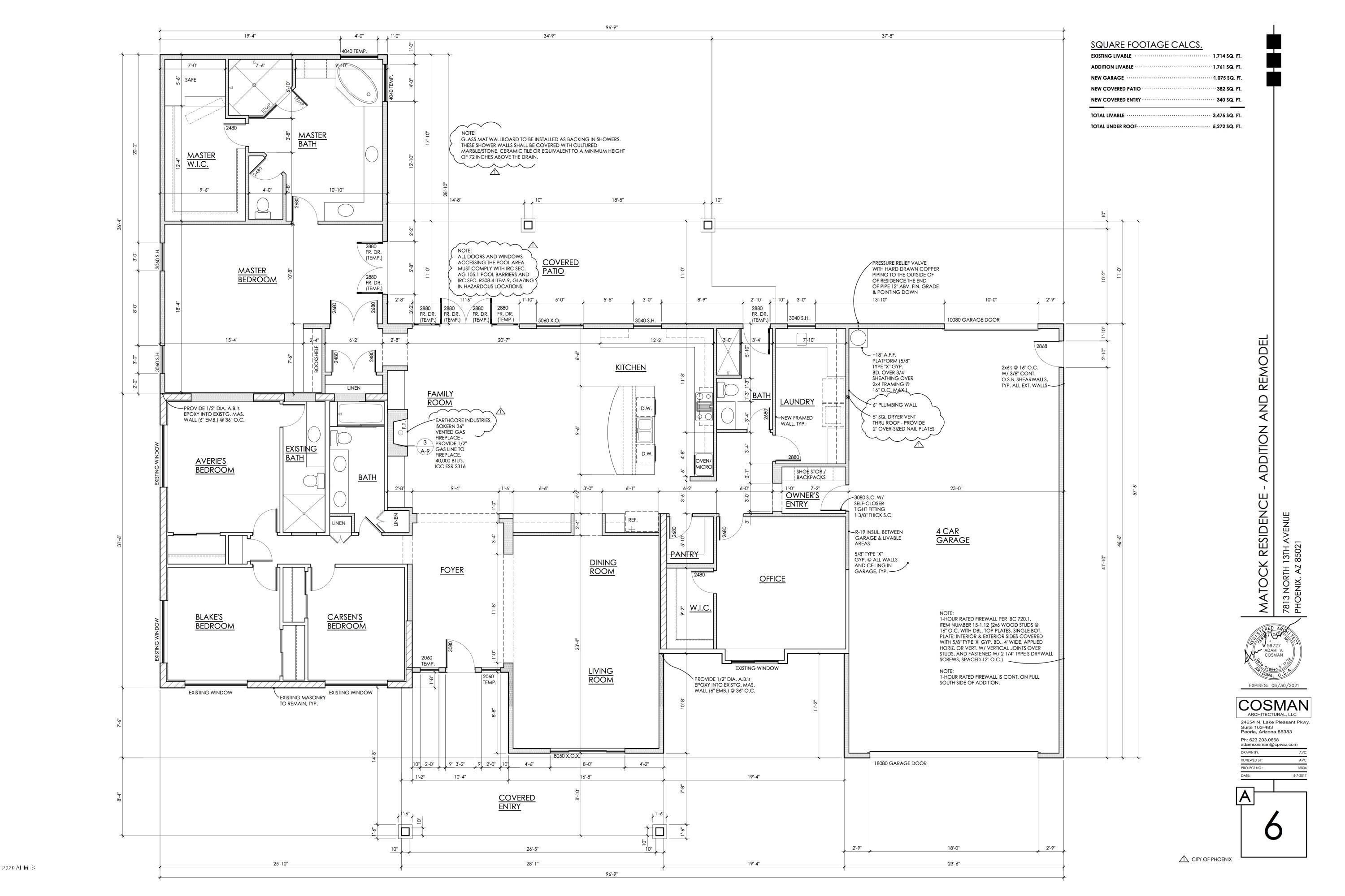 7813 North 13th Avenue Phoenix, AZ 85021 - Photo 39 of 39 Floor Plan - 5-17-2019