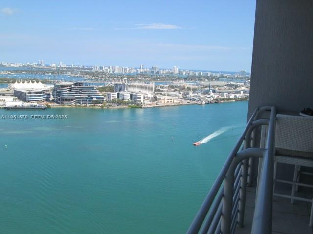 335 South Biscayne Boulevard, Unit 3400 Miami, FL 33131 - Photo 46 of 52 a view of a balcony with an ocean view