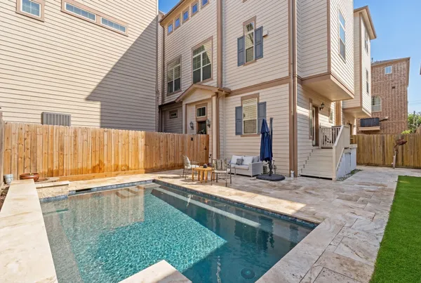 a view of outdoor space with seating