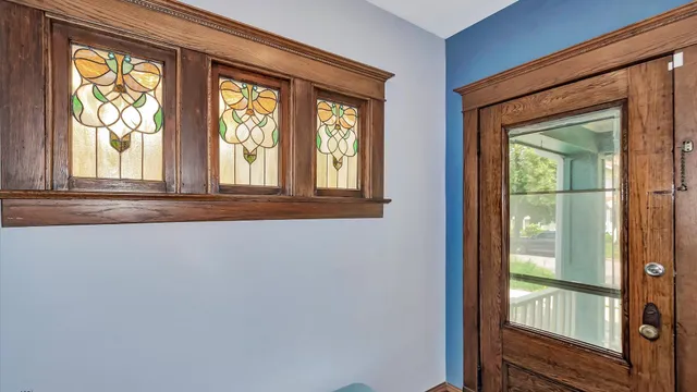 a view of front door