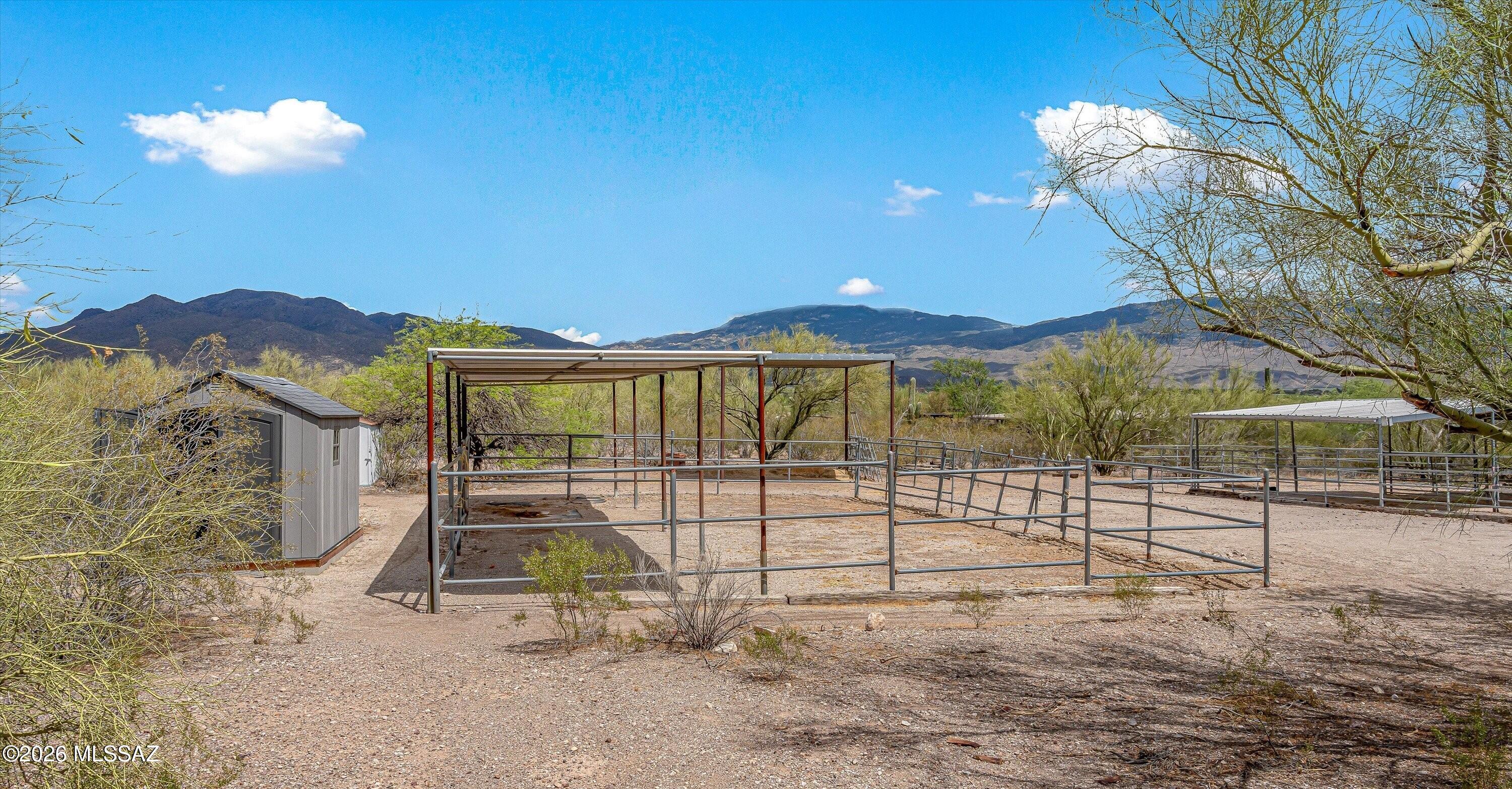 10961 East Roger Road Tucson, AZ 85749 - Photo 18 of 45 2nd turnout adjacent to 2 sheds (12 x 7.5 and 13 x 10)