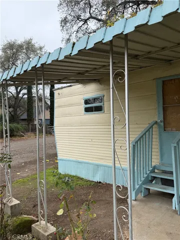 a view of a house with a door