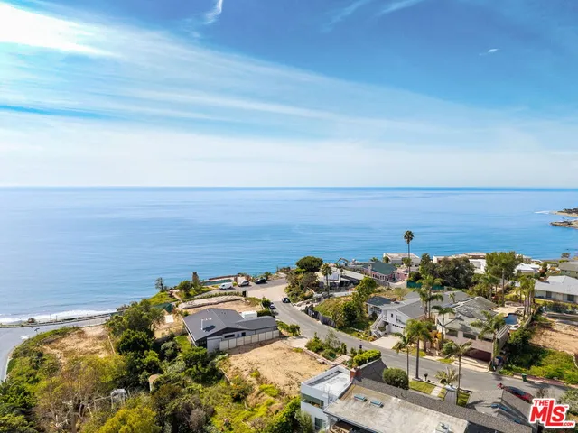 an aerial view of a ocean beach