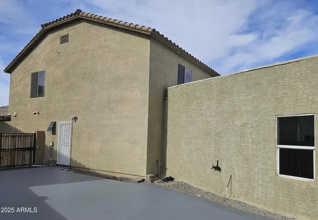 a front view of a house