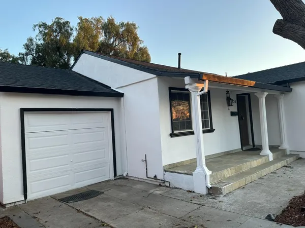 a front view of a house