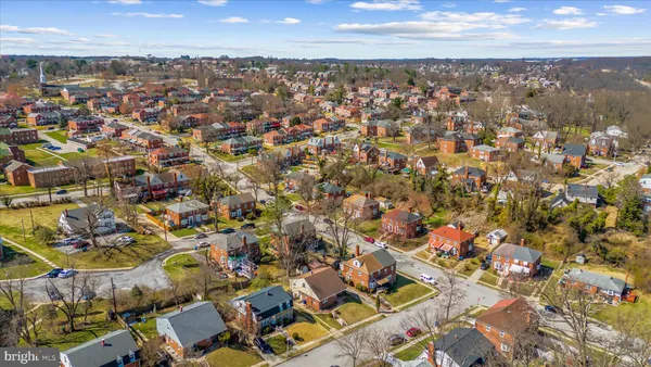 an aerial view of multiple house