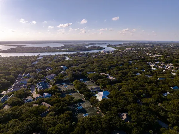 an aerial view of multiple house